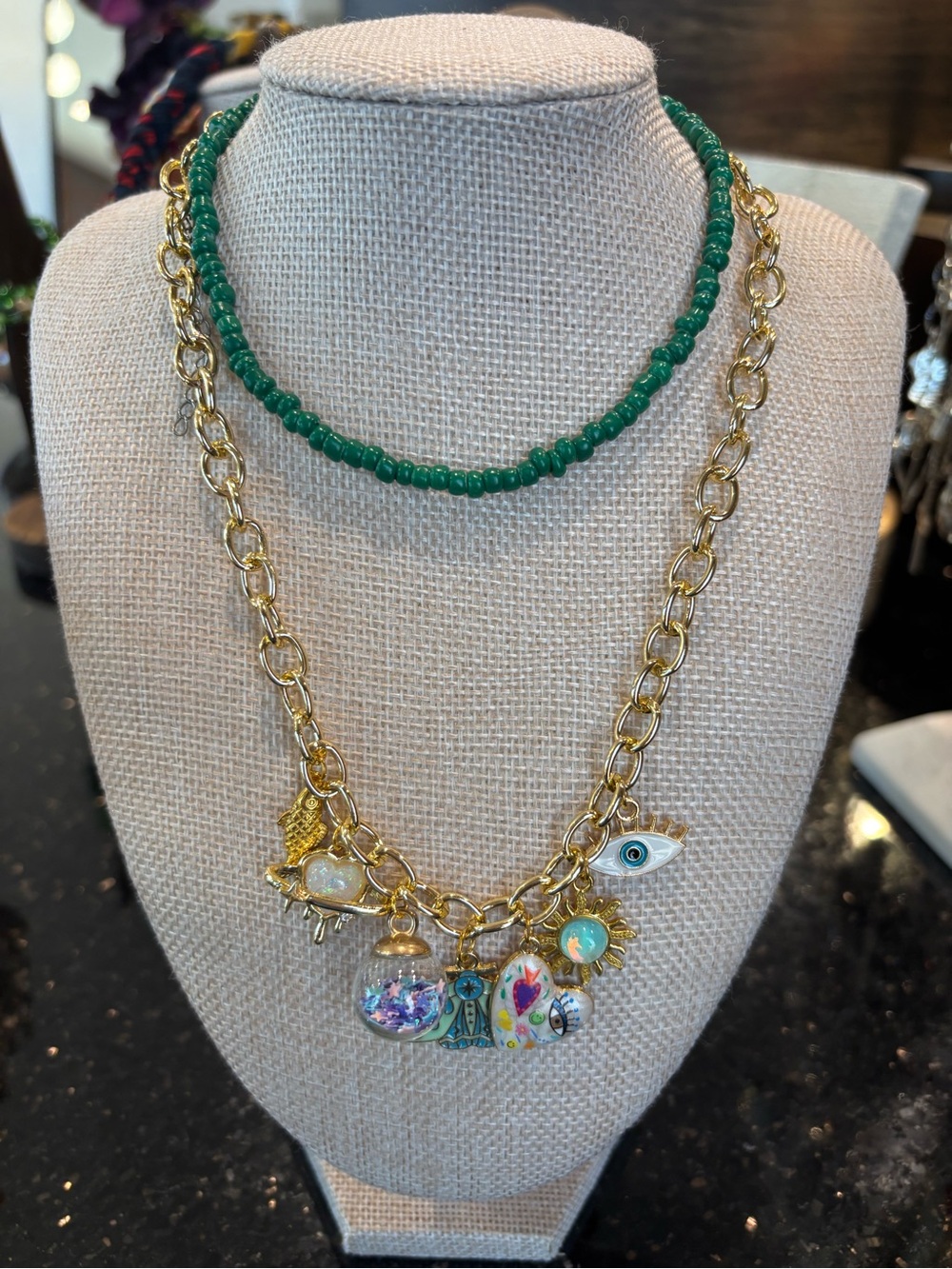 Handmade Charm Necklace (random lot of 3) silver/gold trendy